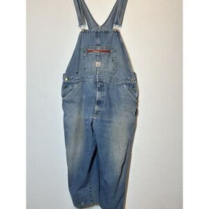 Pointer Brand Bib Overalls 48x30 Denim Distressed Made In USA